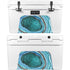 Turquoise Watercolor Geode YETI Tundra 45 Hard Cooler Skin