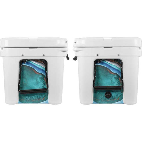 Turquoise Watercolor Geode YETI Tundra 45 Hard Cooler Skin