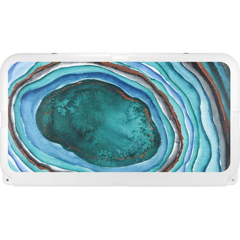 Turquoise Watercolor Geode YETI Tundra 65 Hard Cooler Skin