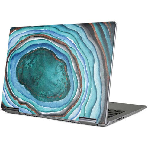 Turquoise Watercolor Geode Yoga 710 14in Skin