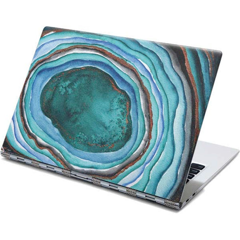 Turquoise Watercolor Geode Yoga 910 2-in-1 14in Touch-Screen Skin