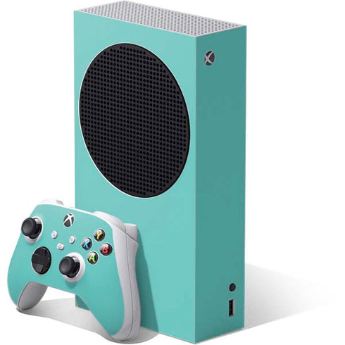 Turquoise Blue Solid Xbox Series S Bundle Skin