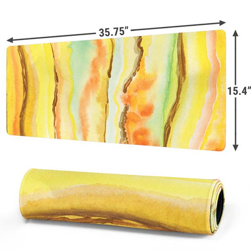 Tuscan Sun Watercolor Geode Gaming Mouse Pad