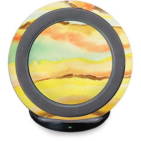 Tuscan Sun Watercolor Geode Fast Charge Wireless Charging Stand Skin