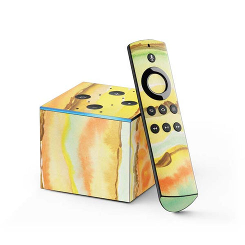 Tuscan Sun Watercolor Geode Fire TV Cube Skin