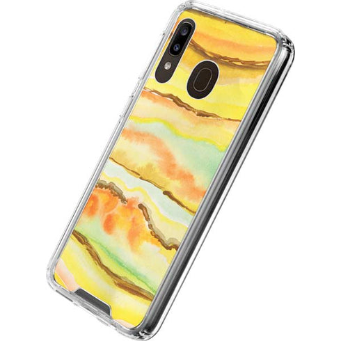Tuscan Sun Watercolor Geode Galaxy A30 Clear Case