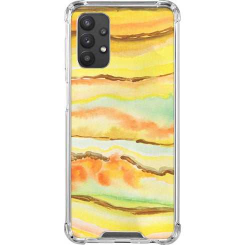 Tuscan Sun Watercolor Geode Galaxy A32 5G Clear Case