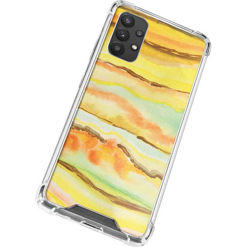 Tuscan Sun Watercolor Geode Galaxy A32 5G Clear Case