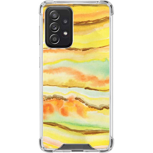 Tuscan Sun Watercolor Geode Galaxy A52 5G Clear Case