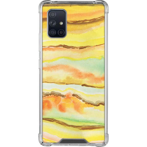 Tuscan Sun Watercolor Geode Galaxy A71 5G Clear Case