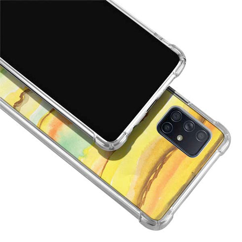 Tuscan Sun Watercolor Geode Galaxy A71 5G Clear Case