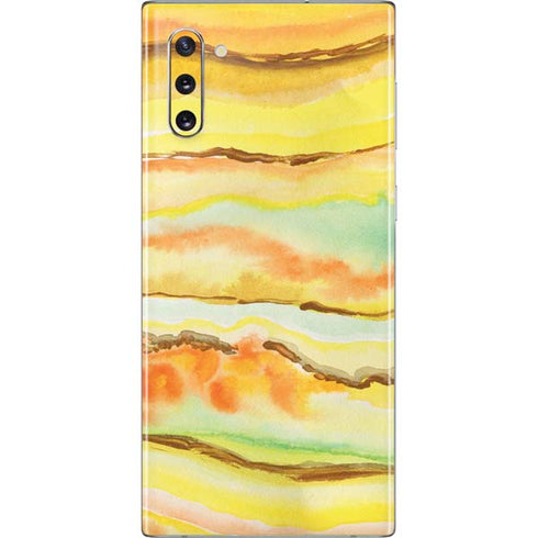 Tuscan Sun Watercolor Geode Galaxy Note 10 Skin