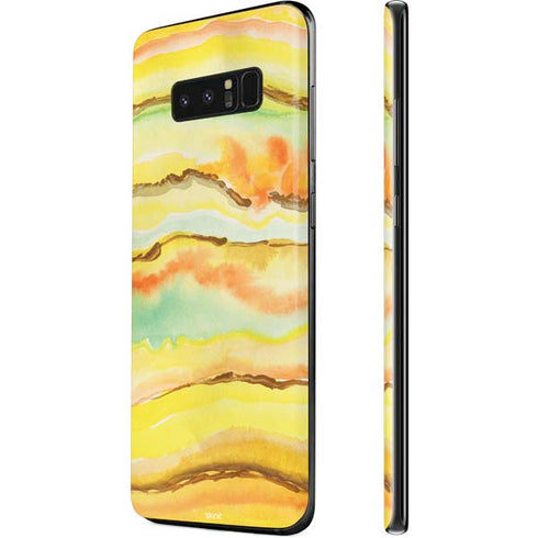 Tuscan Sun Watercolor Geode Galaxy Note 8 Skin
