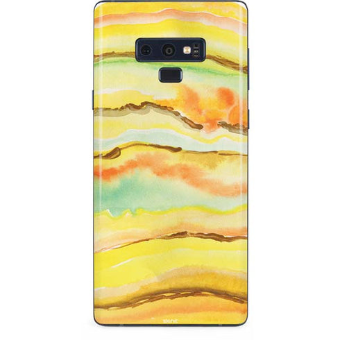 Tuscan Sun Watercolor Geode Galaxy Note 9 Skin