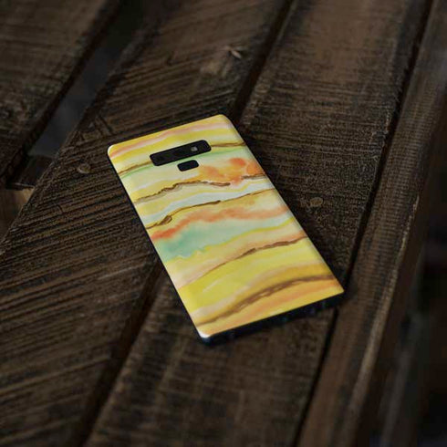 Tuscan Sun Watercolor Geode Galaxy Note 9 Skin
