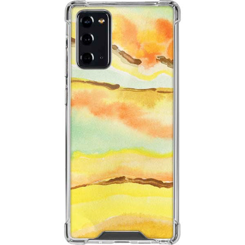 Tuscan Sun Watercolor Geode Galaxy Note20 5G Clear Case
