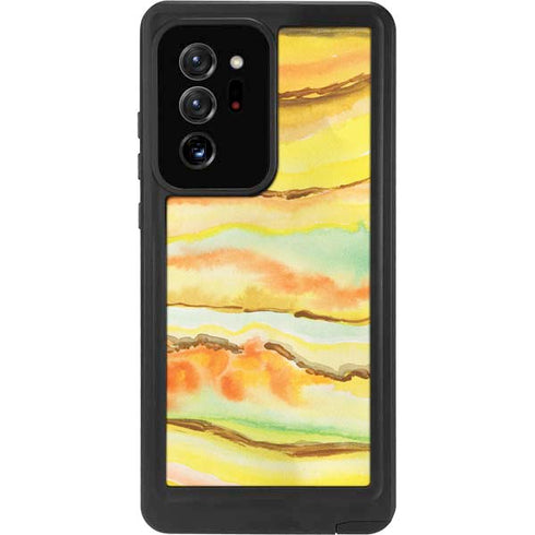 Tuscan Sun Watercolor Geode Galaxy Note20 Ultra 5G Waterproof Case