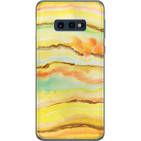 Tuscan Sun Watercolor Geode Galaxy S10e Skin