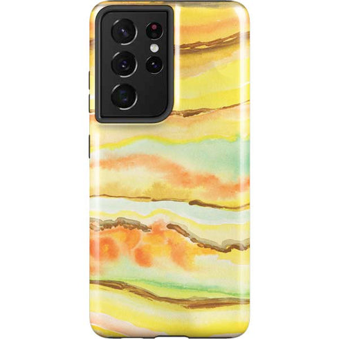Tuscan Sun Watercolor Geode Galaxy S21 Ultra 5G Pro Case