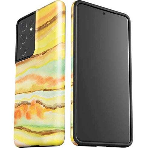Tuscan Sun Watercolor Geode Galaxy S21 Ultra 5G Pro Case