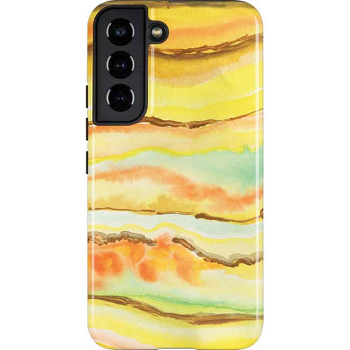 Tuscan Sun Watercolor Geode Galaxy S22 Pro Case