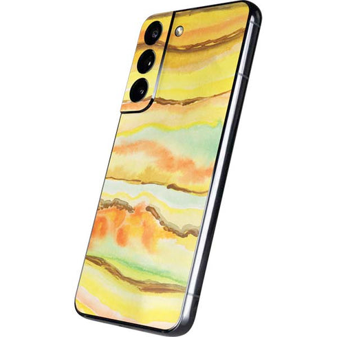 Tuscan Sun Watercolor Geode Galaxy S22 Skin