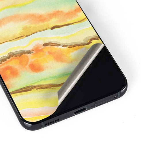 Tuscan Sun Watercolor Geode Galaxy S22 Skin