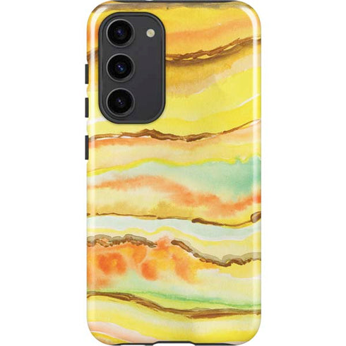 Tuscan Sun Watercolor Geode Galaxy S23 Plus Pro Case