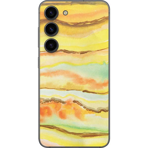 Tuscan Sun Watercolor Geode Galaxy S23 Skin