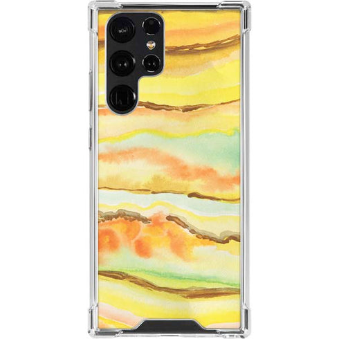 Tuscan Sun Watercolor Geode Galaxy S24 Ultra Clear Case