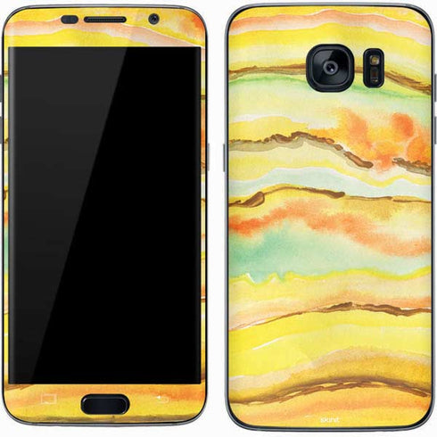Tuscan Sun Watercolor Geode Galaxy S7 Skin