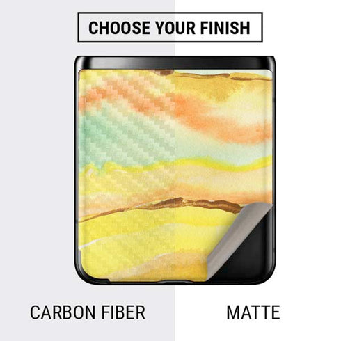 Tuscan Sun Watercolor Geode Galaxy Z Flip Skin