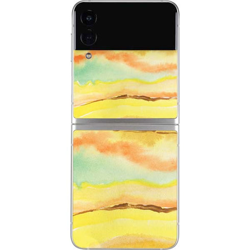 Tuscan Sun Watercolor Geode Galaxy Z Flip3 5G Skin