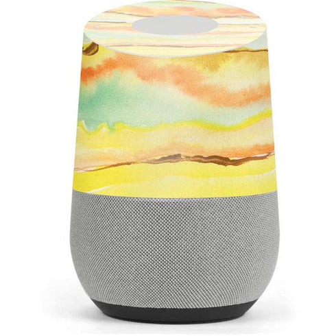 Tuscan Sun Watercolor Geode Google Home Skin