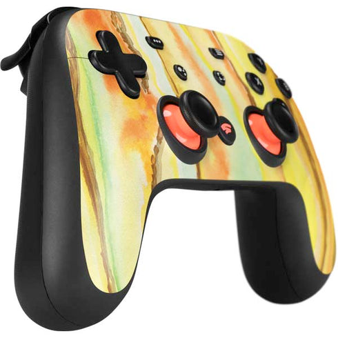 Tuscan Sun Watercolor Geode Google Stadia Controller Skin