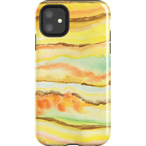Tuscan Sun Watercolor Geode iPhone 11 Impact Case