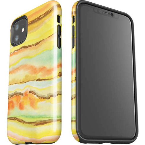 Tuscan Sun Watercolor Geode iPhone 11 Impact Case