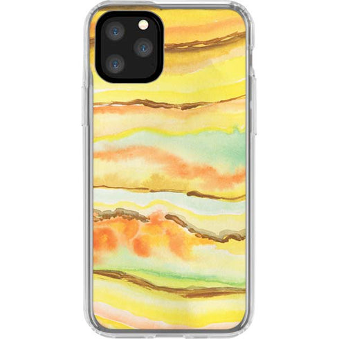 Tuscan Sun Watercolor Geode iPhone 11 Pro Clear Case