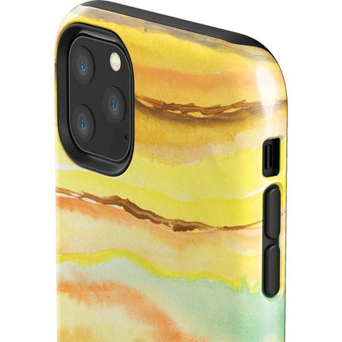 Tuscan Sun Watercolor Geode iPhone 11 Pro Max Impact Case