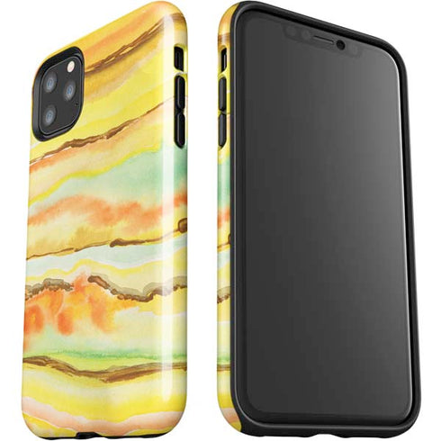Tuscan Sun Watercolor Geode iPhone 11 Pro Max Impact Case