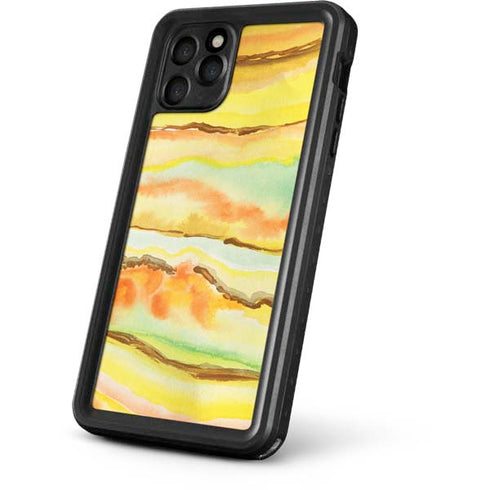 Tuscan Sun Watercolor Geode iPhone 11 Pro Waterproof Case