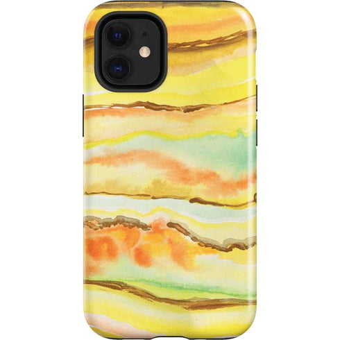 Tuscan Sun Watercolor Geode iPhone 12 Mini Impact Case