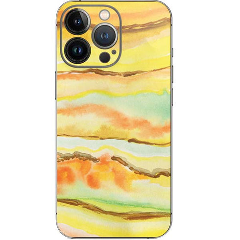 Tuscan Sun Watercolor Geode iPhone 13 Pro Skin