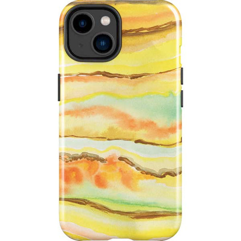 Tuscan Sun Watercolor Geode iPhone 14 Plus Impact Case