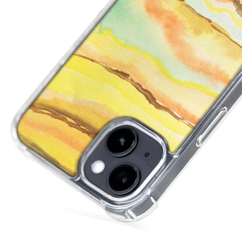 Tuscan Sun Watercolor Geode iPhone 15 Plus MagSafe Case