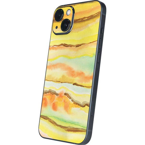 Tuscan Sun Watercolor Geode iPhone 15 Plus Skin