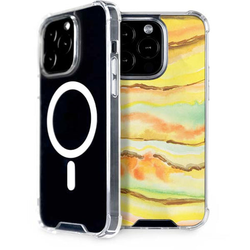 Tuscan Sun Watercolor Geode iPhone 14 Pro MagSafe Case