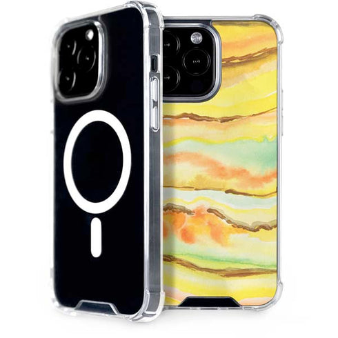 Tuscan Sun Watercolor Geode iPhone 14 Pro Max MagSafe Case