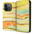 Tuscan Sun Watercolor Geode iPhone 15 Pro Folio Case