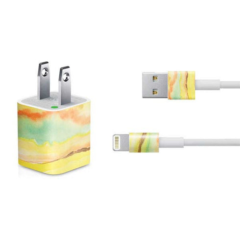 Tuscan Sun Watercolor Geode iPhone Charger (5W USB) Skin